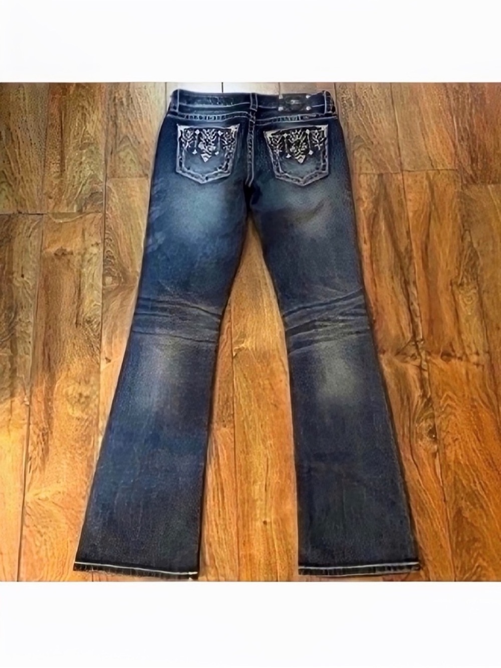 Gorgeous Y2K Miss Me Boot Jeans With Embellished Pockets 34” Inseam